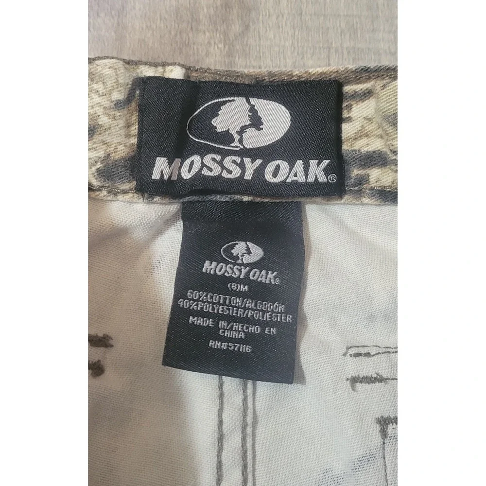 Mossy Oak Hunting‎ Cargo Pants Unisex Medium 8 Youth Camo Adjustable Waist EUC